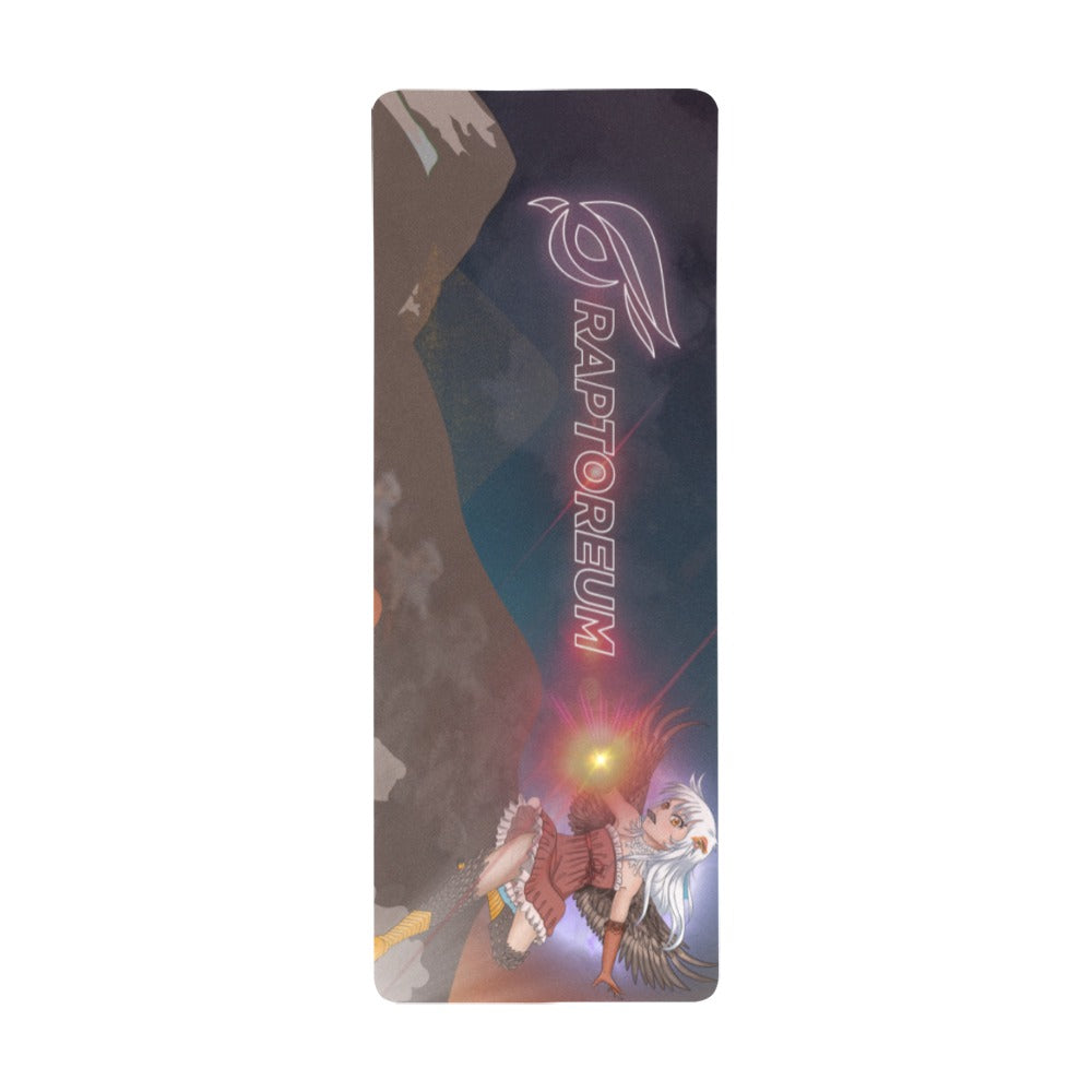 Beam Raptor Waifu Magical Spell Banner Extra Large Mouse Pad (31"x12")