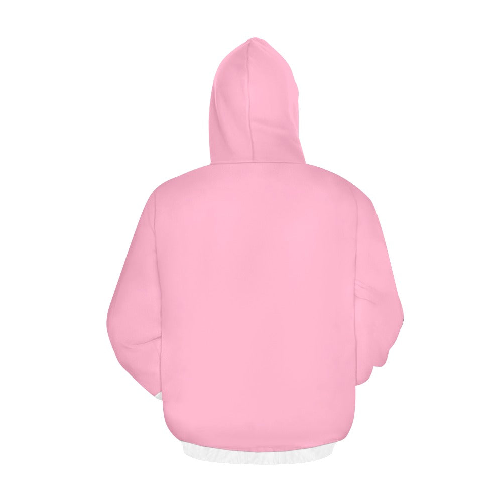 Womens Raptor Chan Pink Love Poly Hoodie White Accents