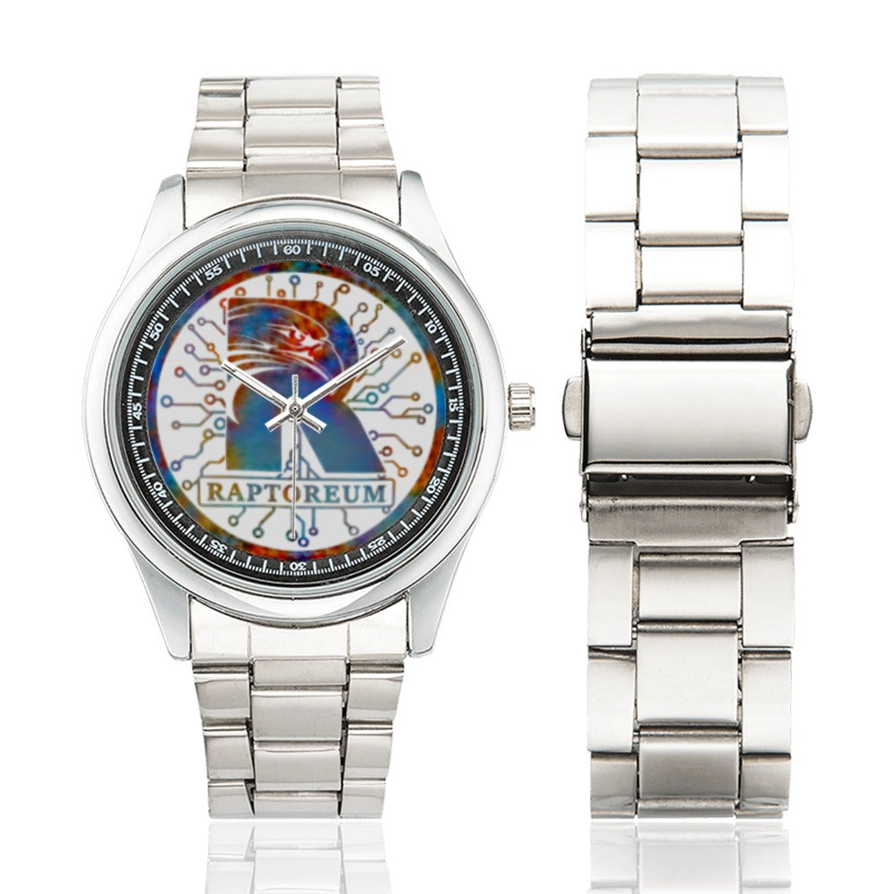 Raptoreum Alloy Circuit Breathe Face Watch Men's Stainless Steel Watch(Model 104)