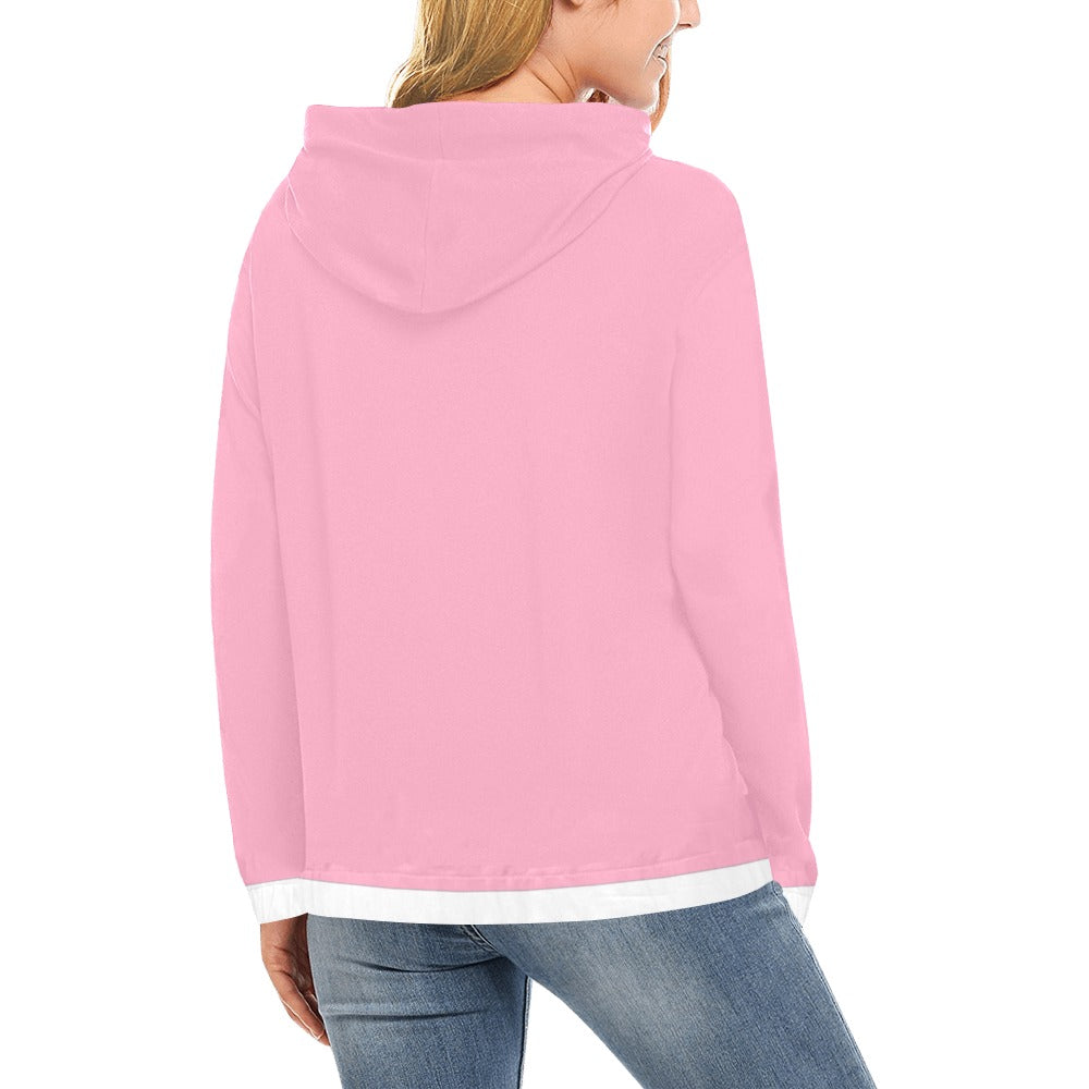 Womens Raptor Chan Pink Love Poly Hoodie White Accents